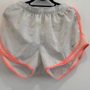 Nike Women's Tempo Running Shorts in Gray and Coral